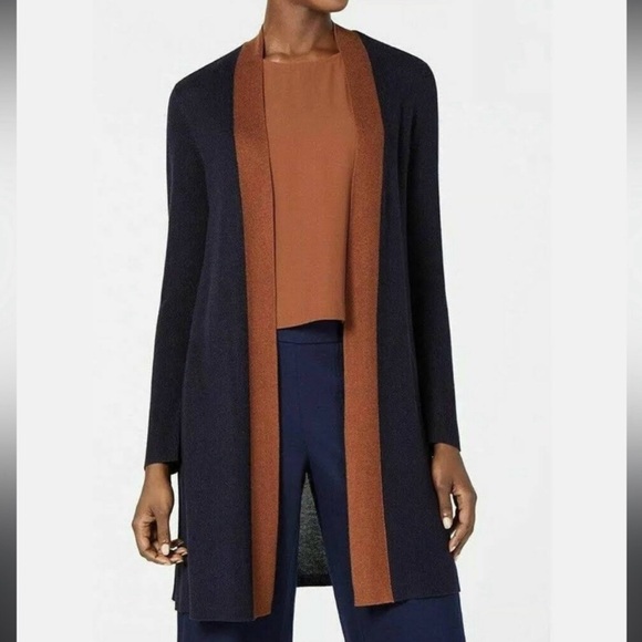 ⬇️ EILEEN FISHER Cardigan Size S Open Front - Picture 3 of 12